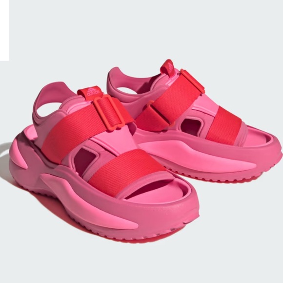 adidas Shoes - NWT Adidas Mehana Comfort Slip On Womens 11 M Casual Sandals IF8182 Pink & Red
